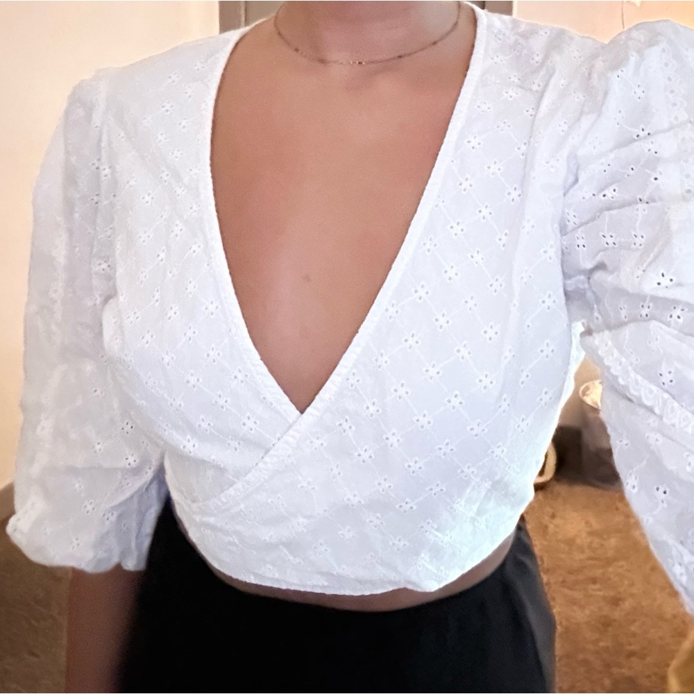 Tie Yourself White Floral Top